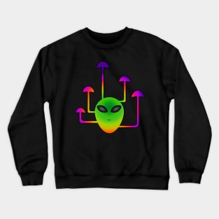 Trippy mushroom alien Crewneck Sweatshirt